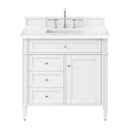 James Martin Brittany 36" Single Bathroom Vanity, Bright White