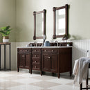 James Martin Brittany 72" Double Bathroom Vanity, Burnished Mahogany