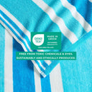 Cotton Velour Cabana Stripe Beach Towel - Novia Collection by Great Bay Home
