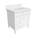 James Martin Brittany 30" Single Bathroom Vanity, Bright White