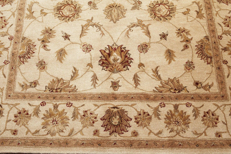 5'6" x 8'6" Hand Tufted 100% Wool Oriental Area Rug Tan