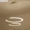 GobekUsa C Ring Dining Room Chandelier Acrylic LED 1/2/3 Light Postmodern Ceiling Pendant in Warm/White/Natural Light