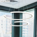 GobekUsa C Ring Dining Room Chandelier Acrylic LED 1/2/3 Light Postmodern Ceiling Pendant in Warm/White/Natural Light