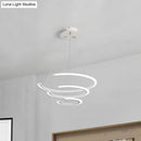 GobekUsa C Ring Dining Room Chandelier Acrylic LED 1/2/3 Light Postmodern Ceiling Pendant in Warm/White/Natural Light