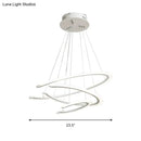GobekUsa C Ring Dining Room Chandelier Acrylic LED 1/2/3 Light Postmodern Ceiling Pendant in Warm/White/Natural Light