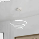 GobekUsa C Ring Dining Room Chandelier Acrylic LED 1/2/3 Light Postmodern Ceiling Pendant in Warm/White/Natural Light