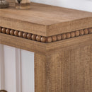 Rustic Manufactured Wood Console Table with Beaded Accent
