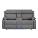 Blanche - Console Reclining Loveseat With LED Lights And Speakers by Unique Piece Furniture