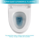 1 Piece Toilet, Dual Flush, Soft Closing Seat - White by HouseOfZazla