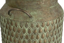 S/2 Iron Milk Jug Planters with Textured Green Finish by HouseOfZazla