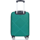 2Piece Luggage Sets ABS Lightweight Suitcase, Spinner Wheels, (20/14) DARK GREEN