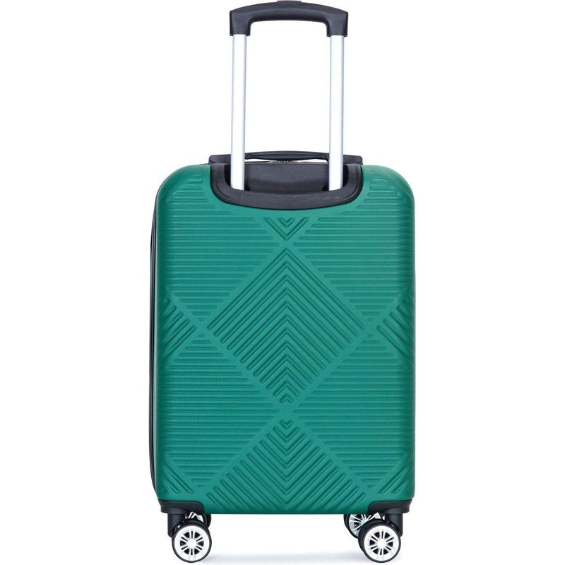 2Piece Luggage Sets ABS Lightweight Suitcase, Spinner Wheels, (20/14) DARK GREEN