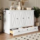 Solid Pine Murphy Bed Chest Cube Cabinet Bed With Charging Station And Large Storage Drawer For Home Office Or Small Room by HouseOfZazla