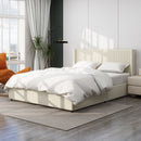 Anna - Upholstered Wingback Platform Bed With 4 Drawers Storage by HouseOfZazla