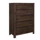 5 Drawer Chest, 1 Piece - Brown by HouseOfZazla
