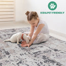 Payas - 8' X 10' Abstract Area Rug - Cream / Brown by HouseOfZazla