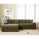 Oversized Two-Piece Corduroy Sofa with Left Chaise Daybed