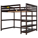 Loft Bed With Storage Shelves And Under Bed Desk by HouseOfZazla