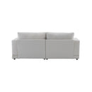Modern Square Arm Sofa With Soft Fabric Upholstery, Deep Cushions by HouseOfZazla
