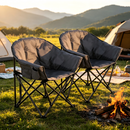 Set of 2 Oversized Camping Chairs with Side Pocket by HouseOfZazla