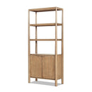Nolan - Bookcase With Lower Cabinet - Natural by HouseOfZazla