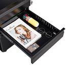 3-Drawer Mobile File Cabinet with Lock, Office Storage Filing Cabinet for Legal/Letter Size, Pre-Assembled Metal File Cabinet Except Wheels Under Desk (Black)