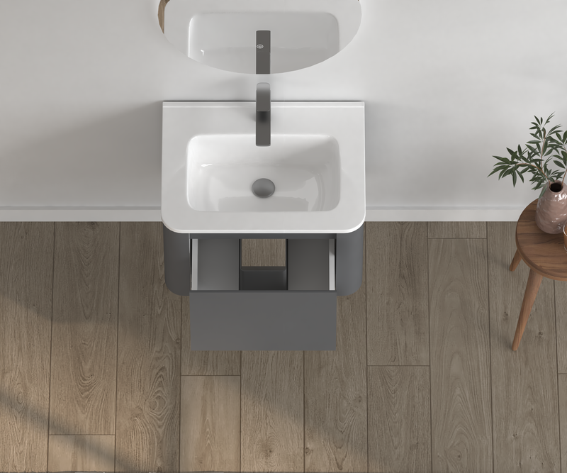 24" Wall-Mounted Bathroom Vanity, photo 4 of 10