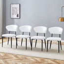 Minimalist Ergonomic Dining Chair With Curved Backres (Set of 4) by Unique Piece Furniture