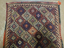26" X 56" Antique Handmade Authentic Tribal Wool Rug Double Bag Tobreh