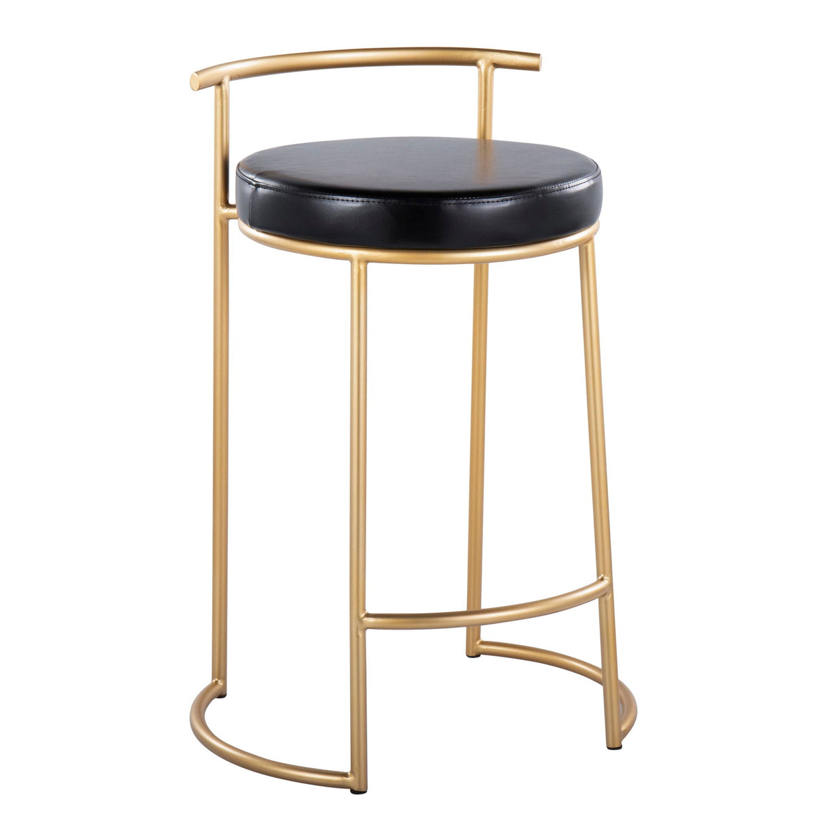 Fuji - Round Contemporary Fixed Height Counter Stool (Set of 2), photo 9 of 10