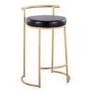 Fuji - Round Contemporary Fixed Height Counter Stool (Set of 2) by HouseOfZazla