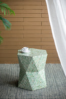 19x19x20" Tapered Green Pedestal Stool by HouseOfZazla