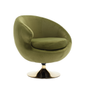 360 Degree Swivel Cuddle Barrel Accent Chairs, Round Armchairs with Wide Upholstered, Fluffy Fabric Chair for Living Room, Bedroom, Office, Waiting Rooms