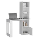 Iowa Computer Desk with 1-Cabinet and 4-Tier Bookcase