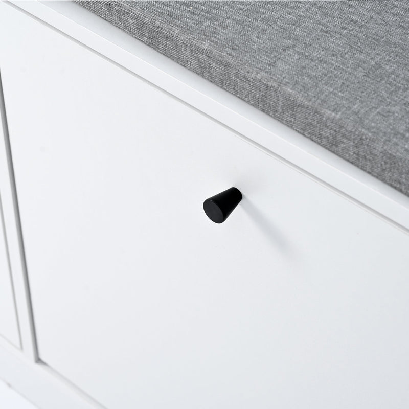 5-in-1 Entryway Bench with Coat Rack, Cushion and 4 Sturdy Hooks, 40.6" Wide Hall Tree with Shoe Storage Bench for Hallway, Entryway, Living Room