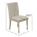 Fiona - Upholstered Dining Chair With Turned Legs (Set of 2) - Light Gray by HouseOfZazla