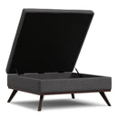 Owen - Multifunctional Square Coffee Table Storage Ottoman by HouseOfZazla