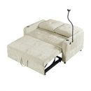 Modern Loveseat Pull Out Sofa Bed With Adjustable Backrest, Two Cup Holders, A Phone Holder, Three Charging Ports And Side Storage Pockets For Living Room by HouseOfZazla