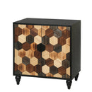 30.31" Modern Accent Cabinet with Honeycomb Pattern