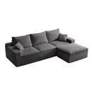 L Shaped Sectional Sofa, Full Compression 3 Seater Cloud Couch With Chaise by HouseOfZazla