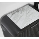 Beverly - Nightstand With Speakers, Rounded Sides - Black White by Unique Piece Furniture