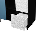 Modern Sideboard Buffet Cabinet With Doors And Unique Panel Styling by HouseOfZazla