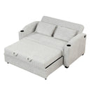 Pull Out Loveseat Sofa With Adjsutable Backrest, 2 Pillows, Cup Holders, USB Ports For Living Room by HouseOfZazla