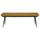 Misty Leather Upholstered Dining Bench Antique Camel