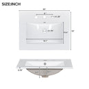 Bathroom Vanity With Sink, Modern Elegant Bathroom Storage Cabinet With 3 Drawers And Adjustable Shelves, Freestanding Vanity Set With Mirror Cabinet, Single Sink Bathroom Vanity by HouseOfZazla