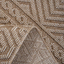 Guros - 6' X 9' Geometric Indoor / Outdoor Area Rug - Mocha by HouseOfZazla