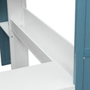 Loft Bed With Built In Storage Shelves, Clothes Rail, And Desk by HouseOfZazla