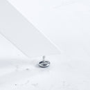 Dining Table With Cross Metal Leg And Tempered Glass, Modern Space Saving Kitchen Table For Living Room by HouseOfZazla