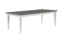Katia Dining Table With Leaf - Gray / White