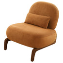 Cute Accent Chair with Solid Wood Legs